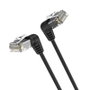 Vention Cable de Red RJ45 UTP Cat.6A 0.5m Negro con Conector Rotatorio 360º